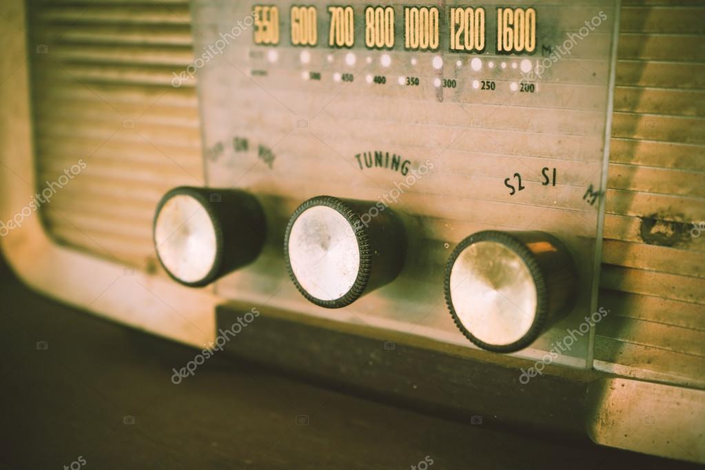facing of an old transistor radio