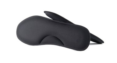 Ayakkabılar için tasarlanmış bir çift siyah bellek köpük taban yakın çekim stüdyo çekimi, üstün rahatlık ve destek sunuyor.