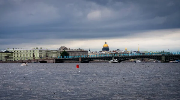 Panorama Petersburg Cloudy Rainy Weather — Stock Photo, Image