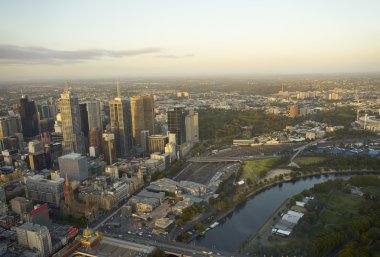 Melbourne 'un havadan görüntüsü
