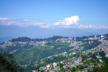 Panoramic View of Darjeeling Town Nestled in the Himalayan Foothills, India