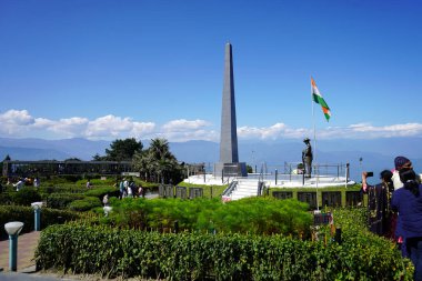 24 Ekim 2023, Darjeeling, Batı Bengal, Hindistan. Batasia Döngüsü Savaş Anıtı Hindistan Parlak Güneşli Günü
