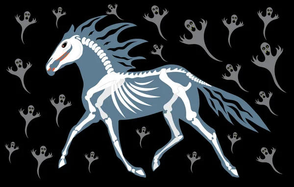 Fantasma y espíritus de caballo . — Archivo Imágenes Vectoriales