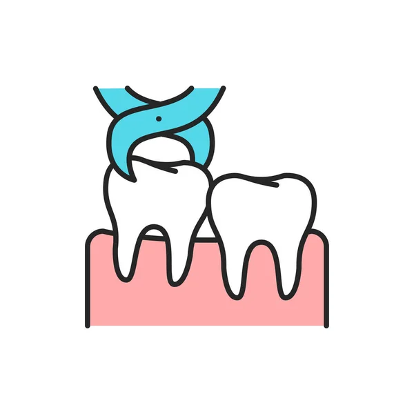 Icono Línea Color Extracción Dientes Sabiduría Pictograma Para Página Web — Archivo Imágenes Vectoriales