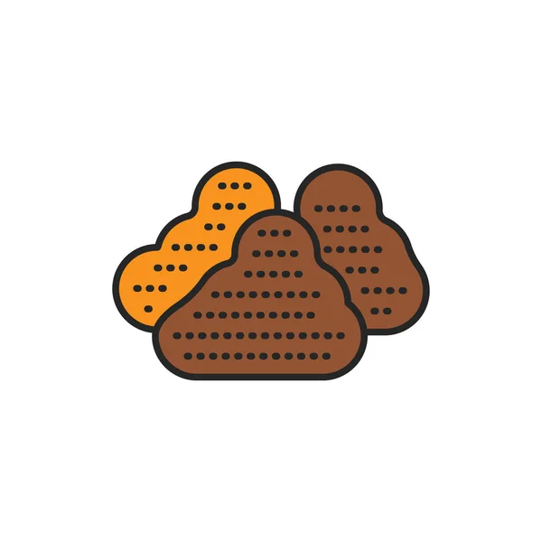 Types soil color line icon. Pictogram for web page, mobile app, promo. — Stock Vector