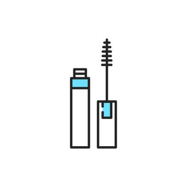 Mascara renk çizgisi simgesi. Web sayfası, mobil uygulama, tanıtım için resim grafiği.