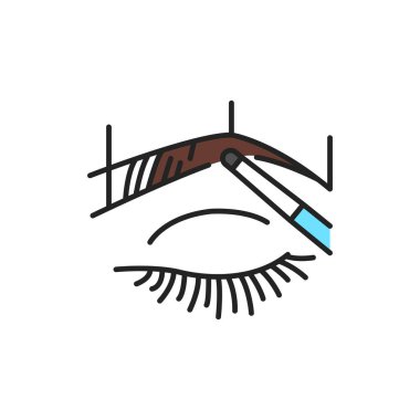 Kaş şekli renk çizgisi simgesi. Web sayfası, mobil uygulama, tanıtım için resim grafiği.