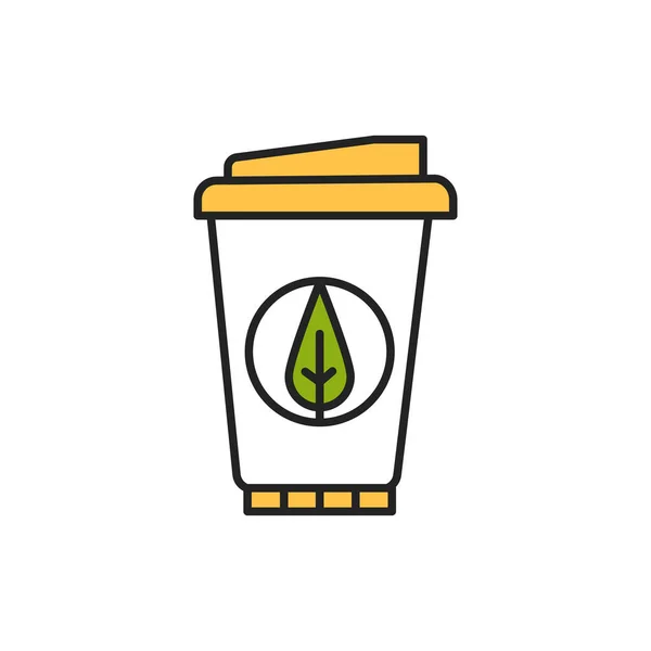 Icône de ligne de couleur Matcha latte. Pictogramme pour page web, application mobile, promo. — Image vectorielle