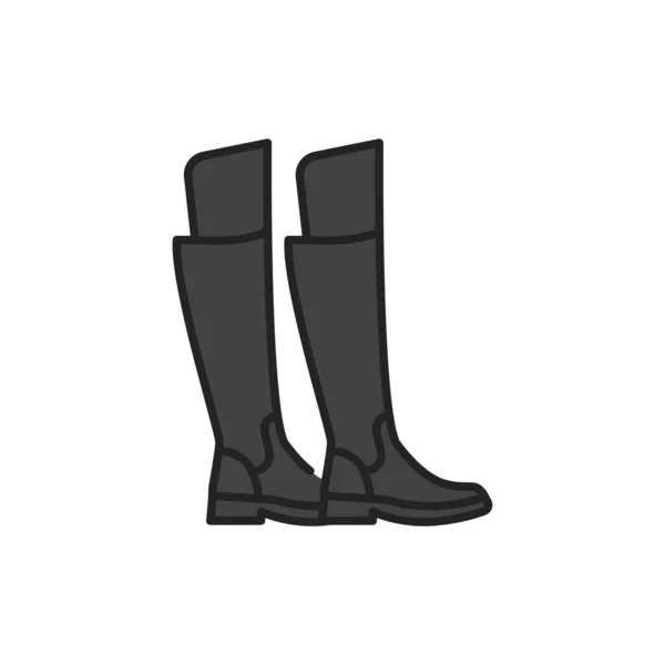 Icona della linea di colore stivali Assia. Pittogramma per pagina web, app mobile, promo. — Foto Stock