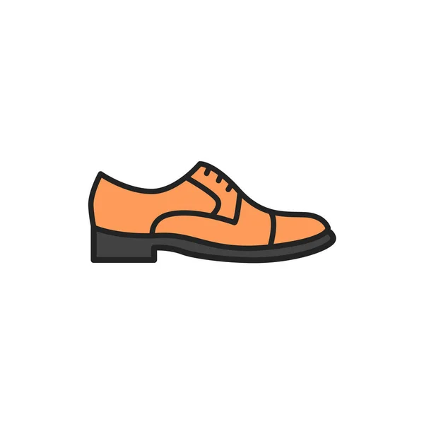 Zapatos icono de línea de color. Pictograma para página web, aplicación móvil, promo. — Archivo Imágenes Vectoriales