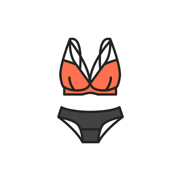 Underwear color line icon. Pictogram for web page, mobile app, promo. — Stock Vector