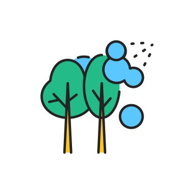 Böcek ilacı renk çizgisi ikonu sıkmak. Web sayfası, mobil uygulama, tanıtım için resim grafiği.