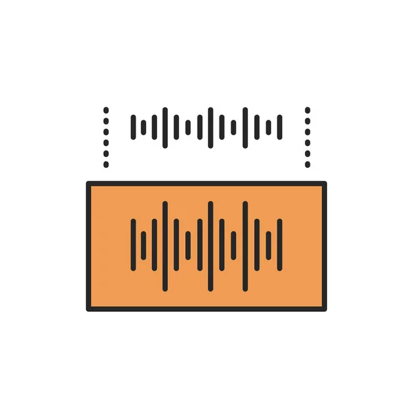 Звукоізоляція піктограми кольорової лінії. Піктограма для веб-сторінки, мобільного додатку, просування . — стоковий вектор