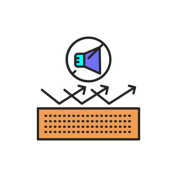 Sound-isolating color line icon. Pictogram for web page, mobile app, promo. — Stock Illustration Sound-isolating color line icon. Pictogram for web page, mobile app, promo. Royalty Free Stock Vectors