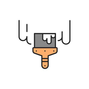 Alçıpan alçıpan renk çizgisi simgesi. Web sayfası için piktogram, mobil uygulama, tanıtım. Düzenlenebilir vuruş.