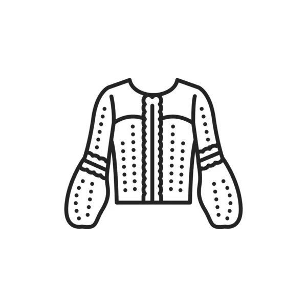 Blouse icône de ligne de couleur. Pictogramme pour page web, application mobile, promo. — Image vectorielle