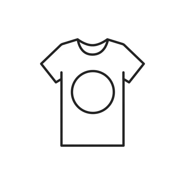 T-Shirt Farbe Linie Symbol. Piktogramm für Webseite, mobile App, Promo. — Stockvektor