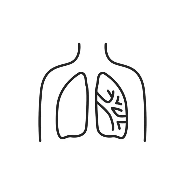Icona a colori della linea Bronchiectasis. Iscriviti alla pagina web, mobile app — Vettoriale Stock
