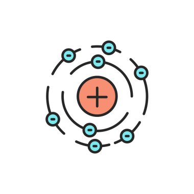 Hava formülü fizik renk çizgisi simgesi. Düzenlenebilir vuruş.