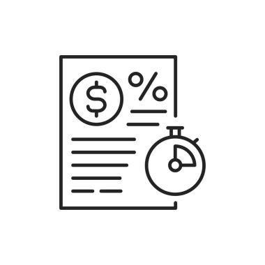 Borç para çizgisi renk simgesi. Web sayfası, mobil uygulama için imzala