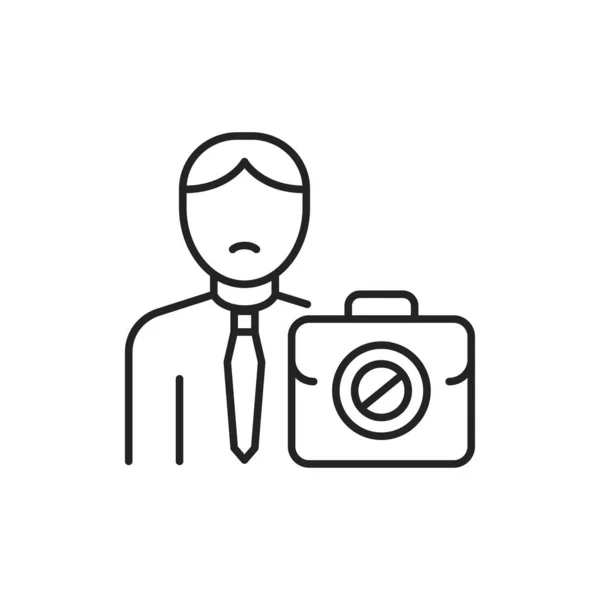 Disoccupato linea icona a colori persona. Iscriviti alla pagina web, mobile app — Vettoriale Stock