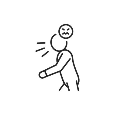 Anger line color icon. Sign for web page, mobile app