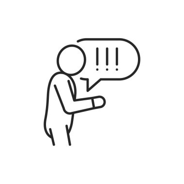 Anger line color icon. Sign for web page, mobile app