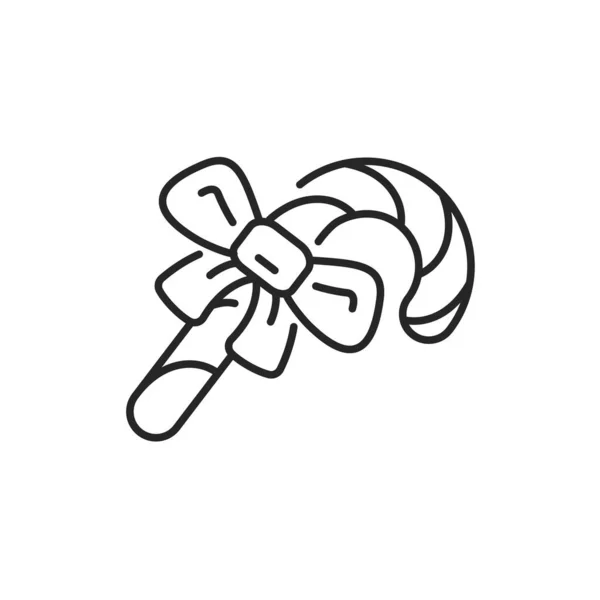 Christmas lollipop color line icon. Editable stroke. — стоковый вектор