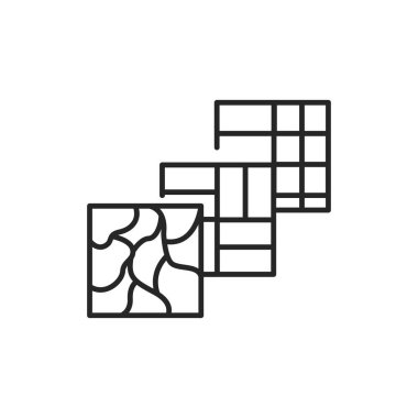 Paving levhaları renk çizgisi simgesi. Web sayfası için piktogram, mobil uygulama, tanıtım. Düzenlenebilir vuruş.