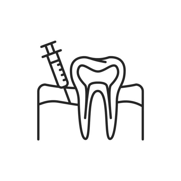 Teeth Analgesia Color Line Icon Pictogram Web Page Mobile App — Stock Vector