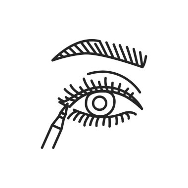 Göz kalemi çizgi renk simgesini uygula. Web sayfası, mobil uygulama, düğme, logo için imzala