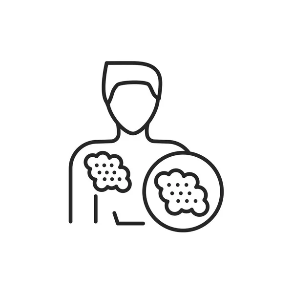 乾癬疾患ラインカラーアイコン ウェブページ モバイルアプリ ボタン ロゴにサインイン — ストックベクタ