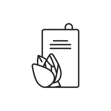 Badem yağı şişesi renk çizgisi simgesi. Doğal, sağlıklı vejetaryen yemekleri. Web sayfası için piktogram, mobil uygulama, tanıtım. UI UX GUI tasarım elemanı. Düzenlenebilir vuruş.