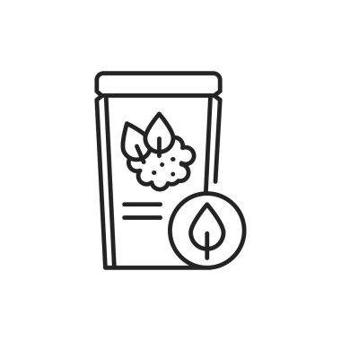 Kibrit çay ambalajı renk çizgisi simgesi. Web sayfası için piktogram, mobil uygulama, tanıtım. UI UX GUI tasarım elemanı. Düzenlenebilir vuruş.