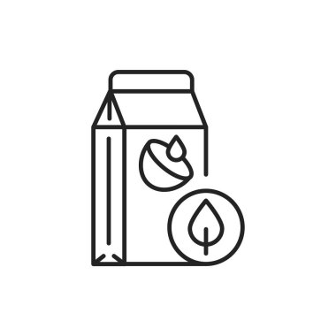 Organik hindistan cevizi sütü rengi ikonu. Web sayfası için piktogram, mobil uygulama, tanıtım. UI UX GUI tasarım elemanı. Düzenlenebilir vuruş.