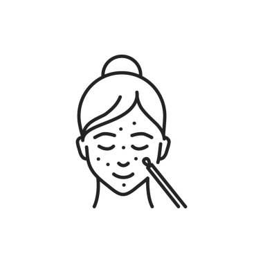 Mekanik yüz temizleme renk çizgisi simgesi. Web sayfası, mobil uygulama, tanıtım için resim grafiği.