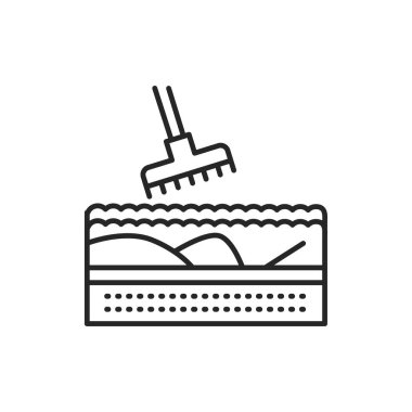 Toprak rengi simgesini gevşet. Web sayfası, mobil uygulama, tanıtım için resim grafiği.