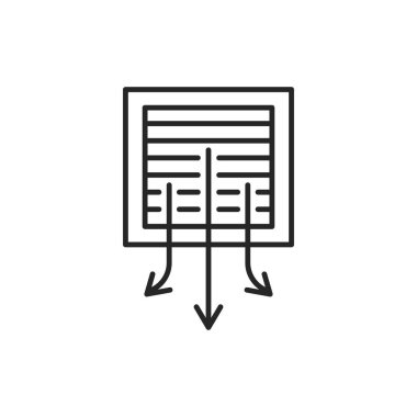 Tavan vantilatörü renk çizgisi simgesi. Düzenlenebilir vuruş.