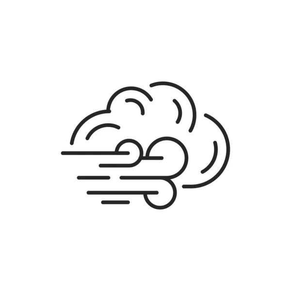 Windy weather color line icon. Editable stroke. — Stock Vector