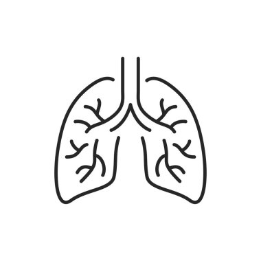 İnsan organları renk çizgisi simgesi. Düzenlenebilir vuruş.