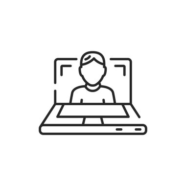 Podcasting renk çizgisi simgesi. Düzenlenebilir vuruş.