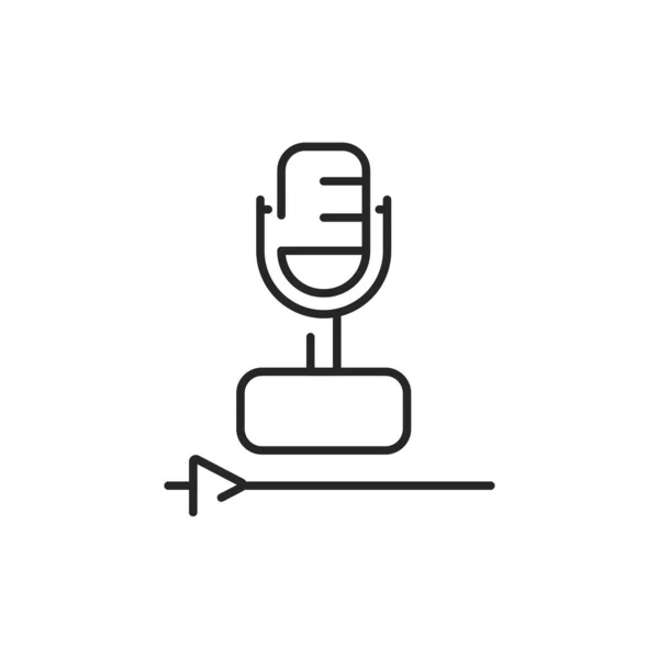 Live color line icon. Podcasting. Editable stroke. — Stock Vector