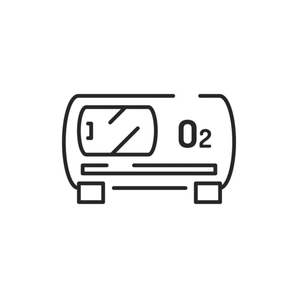 Oxygen chamber color line icon. Editable stroke. — Stock Vector