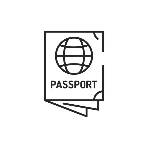 Paspoort kleurlijn pictogram. Aanpasbare beroerte. — Stockvector