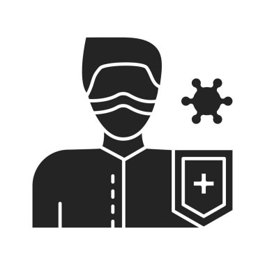 Virüs koruma çizgisi renk simgesi. Web sayfası, mobil uygulama, düğme, logo için imzala