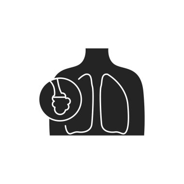 ARDS akciğer çizgisi renk simgesi. Web sayfası, mobil uygulama, düğme, logo için imzala