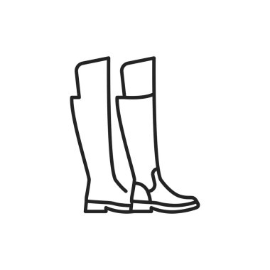 Hessian çizmeleri renk çizgisi simgesi. Web sayfası için piktogram, mobil uygulama, tanıtım. UI UX GUI tasarım elemanı. Düzenlenebilir vuruş.