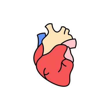 İnsan organı renk çizgisi simgesi. Web sayfası için piktogram, mobil uygulama, tanıtım. UI UX GUI tasarım elemanı. Düzenlenebilir vuruş.