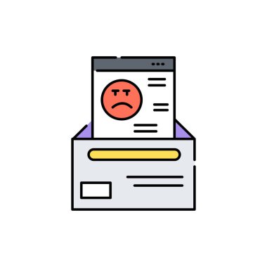 İnternet tacizi renk çizgisi simgesi. Web sayfası için piktogram, mobil uygulama, tanıtım. UI UX GUI tasarım elemanı. Düzenlenebilir vuruş.