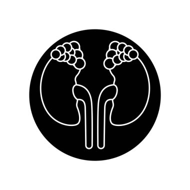 Addison hastalığı siyah kabartma simgesi. Web sayfası için piktogram, mobil uygulama, tanıtım. Düzenlenebilir vuruş